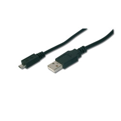 Кабел - ASSMANN AK-300110-018-S USB type A - micro B, M/M, 1.8 м, екраниран