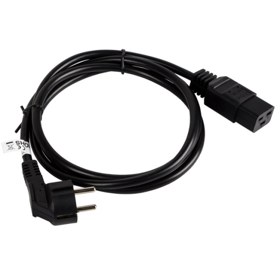 Кабел | Lanberg CEE 7/7 -> IEC 320 C19 power cord 16A 1.8m VDE | black Кабел | Lanberg CEE 7/7 -> IEC 320 C19 power cord 16A 1.8m VDE | black