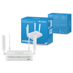 Рутер | Lanberg router DSL AC1750 | 4X LAN 1GB | 3T4R MIMO 2.4 & 5GHZ | IPTV support