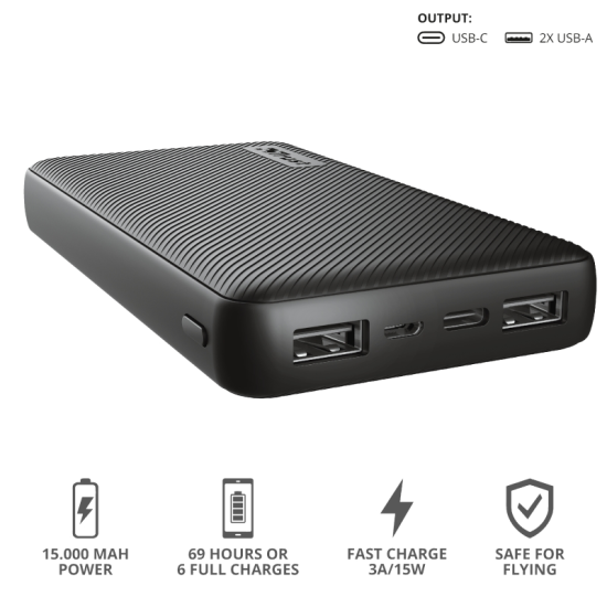 Външна батерия | TRUST Primo Fast Powerbank 15000 mAh Външна батерия | TRUST Primo Fast Powerbank 15000 mAh