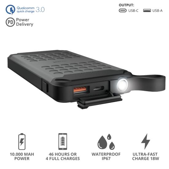 Външна батерия | TRUST Hyke Outdoor Powerbank 10000 mAh Външна батерия | TRUST Hyke Outdoor Powerbank 10000 mAh