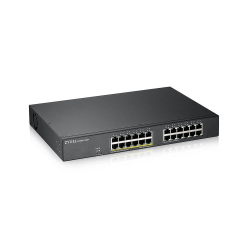 Комутатор | ZyXEL GS1900-24 | 24-port GbE L2 | 12 Port PoE Smart Switch | rackmount | 130 Watt