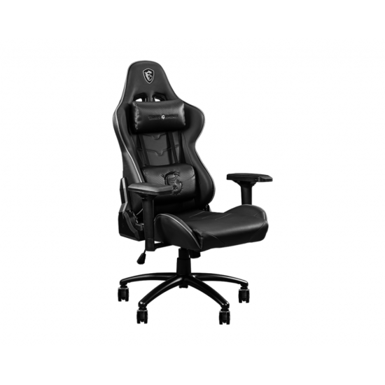 Стол | MSI MAG CH120 I | Adjustable Back Angle 90° - 180° | 4D Adjustable Armrests | PVC Leather | High Density Mould Shaping Foam | Ergonomic headrest pillow and lumbar | Gas Lift Class-4 | 75mm Wheels | up to 150 KG | Steel Frame | Black and Grey Стол | MSI MAG CH120 I | Adjustable Back Angle 90° - 180° | 4D Adjustable Armrests | PVC Leather | High Density Mould Shaping Foam | Ergonomic headrest pillow and lumbar | Gas Lift Class-4 | 75mm Wheels | up to 150 KG | Steel Frame | Black and Grey