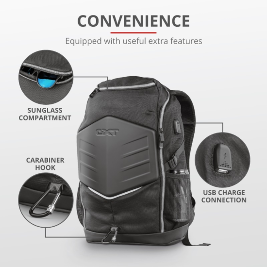 Раница | TRUST GXT 1255 Outlaw 15.6'' Gaming Backpack- black Раница | TRUST GXT 1255 Outlaw 15.6'' Gaming Backpack- black