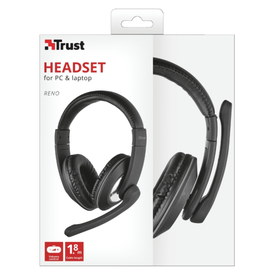 Слушалки | TRUST Reno Headset for PC and laptop Слушалки | TRUST Reno Headset for PC and laptop