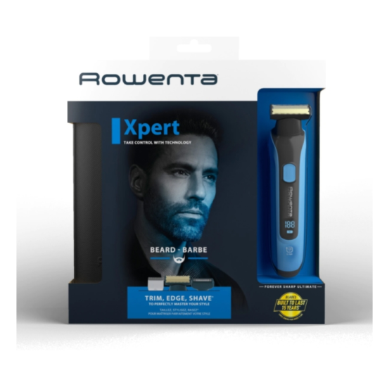 Тример | Rowenta TN6200F4 | Hybrid Forever Sharp Blue Expert | beard | cordless | waterproof 3-in-1 | self-sharpening blades | 100% stainless steel | minimum cutting length 0.4mm | precision setting 1mm | beard blade size 32mm | 120min autonomy | ch Тример | Rowenta TN6200F4 | Hybrid Forever Sharp Blue Expert | beard | cordless | waterproof 3-in-1 | self-sharpening blades | 100% stainless steel | minimum cutting length 0.4mm | precision setting 1mm | beard blade size 32mm | 120min autonomy | ch