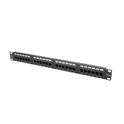 Пач панел | Lanberg patch panel 24 port 1U CAT.5E | black