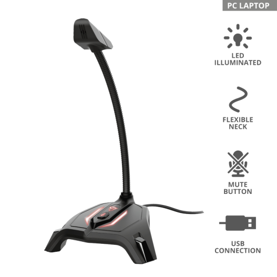 Микрофон | TRUST GXT 215 Zabi LED USB Gaming Microphone Микрофон | TRUST GXT 215 Zabi LED USB Gaming Microphone