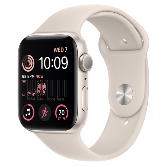 Часовник | Apple Watch SE2 GPS 44mm Starlight Aluminium Case with Starlight Sport Band - Regular