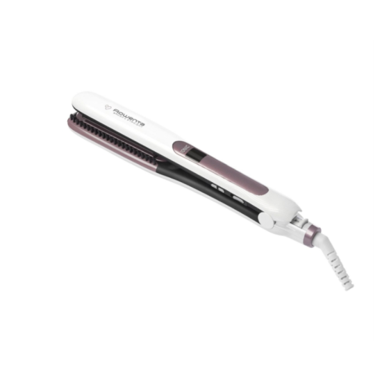 Преса | Rowenta SF7510F0 | Brush&Straight Premium Care | LCD display | 130 - 200 ° C | Replaceable Plates | Ionizer | Cover type: Cashmere Keratin | Warm-up time: 15 sec | White / Purple Преса | Rowenta SF7510F0 | Brush&Straight Premium Care | LCD display | 130 - 200 ° C | Replaceable Plates | Ionizer | Cover type: Cashmere Keratin | Warm-up time: 15 sec | White / Purple
