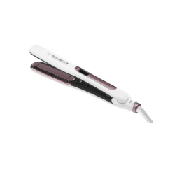 Преса | Rowenta SF7510F0 | Brush&Straight Premium Care | LCD display | 130 - 200 ° C | Replaceable Plates | Ionizer | Cover type: Cashmere Keratin | Warm-up time: 15 sec | White / Purple