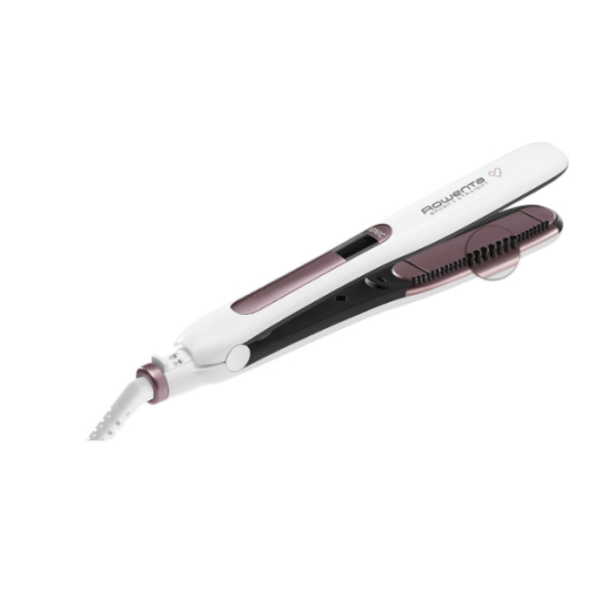 Преса | Rowenta SF7510F0 | Brush&Straight Premium Care | LCD display | 130 - 200 ° C | Replaceable Plates | Ionizer | Cover type: Cashmere Keratin | Warm-up time: 15 sec | White / Purple Преса | Rowenta SF7510F0 | Brush&Straight Premium Care | LCD display | 130 - 200 ° C | Replaceable Plates | Ionizer | Cover type: Cashmere Keratin | Warm-up time: 15 sec | White / Purple