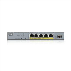 Комутатор | ZyXEL GS1350-6HP | 6 Port managed CCTV PoE switch | long range | 60W | 802.3BT