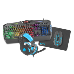 Комплект | Fury Gaming combo set 4in1 | Thunderstreak 2.0 keyboard + Mouse + Headphones + Mousepad | US layout