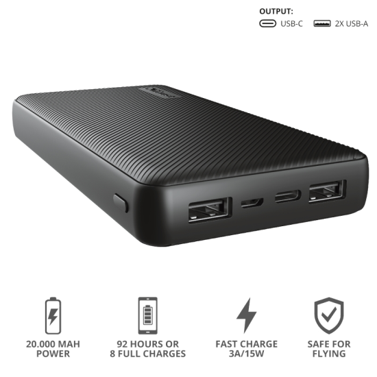 Външна батерия | TRUST Primo Fast Powerbank 20000 mAh Външна батерия | TRUST Primo Fast Powerbank 20000 mAh