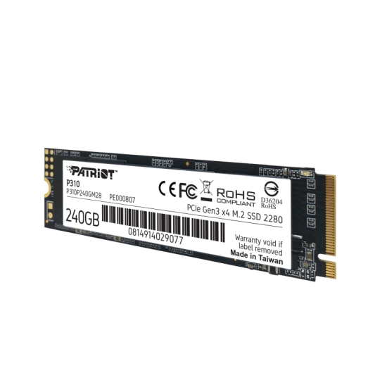 Твърд диск | Patriot P310 240GB M.2 2280 PCIE Твърд диск | Patriot P310 240GB M.2 2280 PCIE
