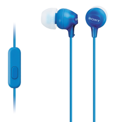 Слушалки | Sony Headset MDR-EX15AP blue