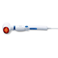Масажор | Beurer MG 40 infrared massager; Soothing vibration massage; Rotating massage head and 3-way adjustable handle; Infrared heat; 3 function levels; 4 interchangeable massage attachments