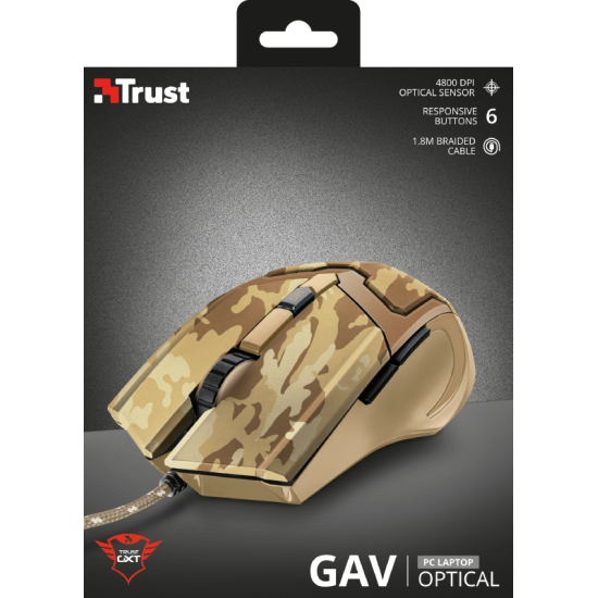 Мишка | TRUST GXT 101D Gav Gaming Mouse Desert Мишка | TRUST GXT 101D Gav Gaming Mouse Desert
