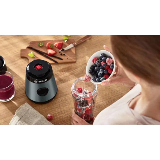 Блендер | Bosch MMB2111S | Blender VitaPower Series 2 | 0,6 L | 450 W | ToGo bottle from Tritan | Grey Блендер | Bosch MMB2111S | Blender VitaPower Series 2 | 0,6 L | 450 W | ToGo bottle from Tritan | Grey