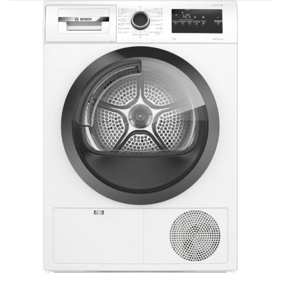 Сушилня | Bosch WTH85220BY | SER4 Tumble dryer with heat pump 8kg A++ 65dB EasyClean | black-black grey door | drain kit acc. WTZ1110 Сушилня | Bosch WTH85220BY | SER4 Tumble dryer with heat pump 8kg A++ 65dB EasyClean | black-black grey door | drain kit acc. WTZ1110