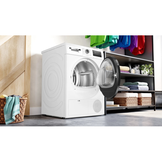 Сушилня | Bosch WTH85220BY | SER4 Tumble dryer with heat pump 8kg A++ 65dB EasyClean | black-black grey door | drain kit acc. WTZ1110 Сушилня | Bosch WTH85220BY | SER4 Tumble dryer with heat pump 8kg A++ 65dB EasyClean | black-black grey door | drain kit acc. WTZ1110