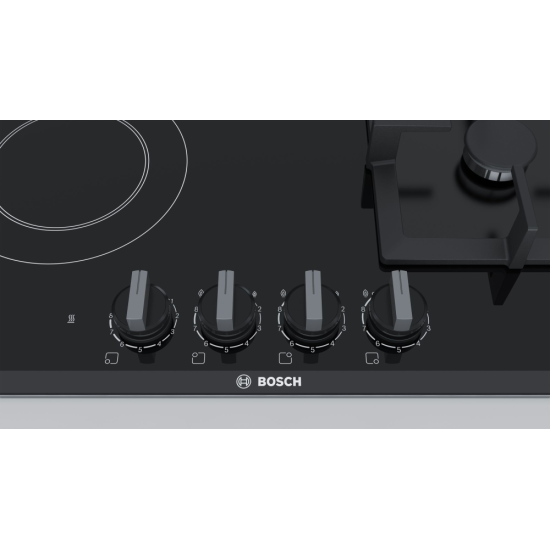 Готварски плот | Bosch PSY6A6B20 | Gas-electric hop built FlameSelect | 3+1 zones | 60cm Готварски плот | Bosch PSY6A6B20 | Gas-electric hop built FlameSelect | 3+1 zones | 60cm