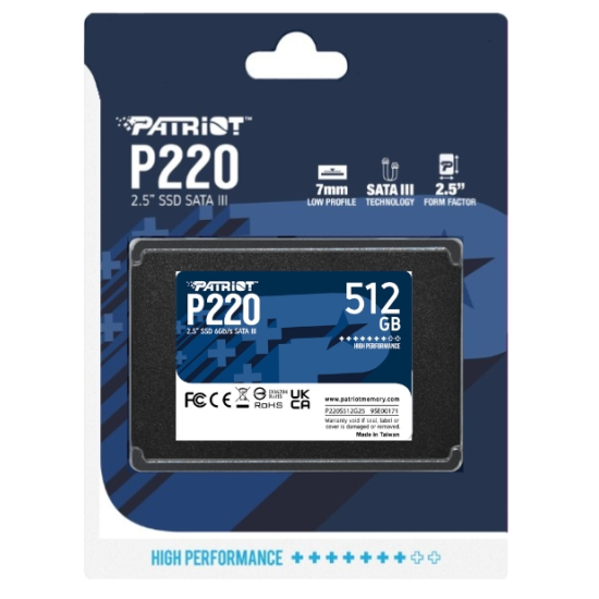 Твърд диск | Patriot P220 512GB SATA3 2.5 Твърд диск | Patriot P220 512GB SATA3 2.5