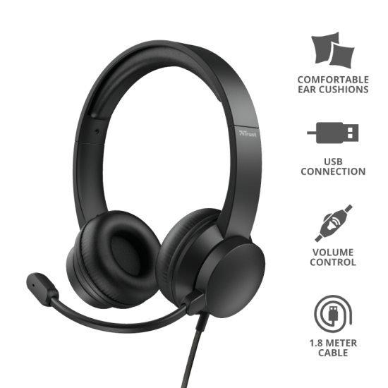 Слушалки | TRUST Rydo USB Headsett Слушалки | TRUST Rydo USB Headsett