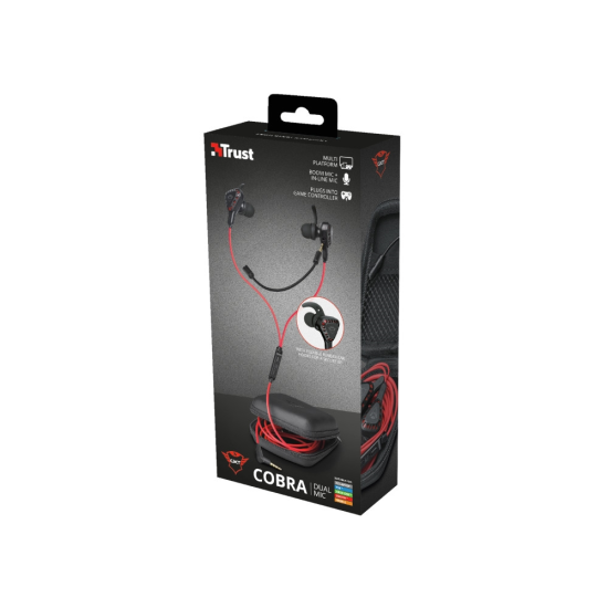 Слушалки | TRUST GXT 408 Cobra Multiplatform Gaming Earphones Слушалки | TRUST GXT 408 Cobra Multiplatform Gaming Earphones