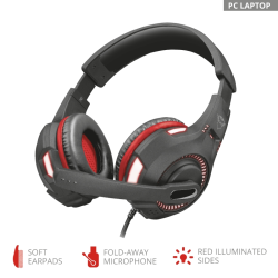 Слушалки | TRUST GXT 407 Ravu LED Gaming Headset