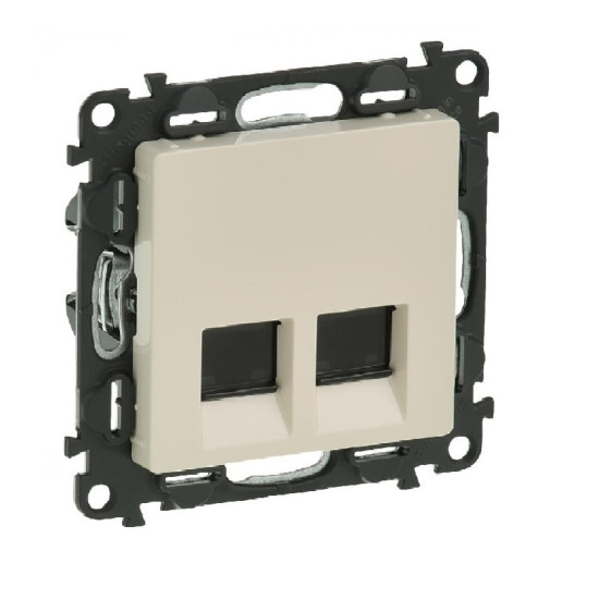ДВОЙНА КОМПЮТЪРНА РОЗЕТКА RJ45 CAT 6. UTP VALENA LIFE LEGRAND - КРЕМ ДВОЙНА КОМПЮТЪРНА РОЗЕТКА RJ45 CAT 6. UTP VALENA LIFE LEGRAND - КРЕМ