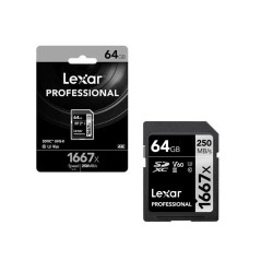 КАРТА ПАМЕТ DXC 64GB 250/80MB/s UHS-II V60 U3 LEXAR S