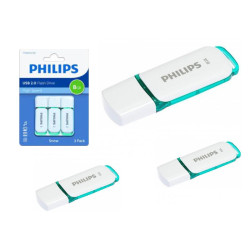 USB 2.0 8GB SNOW 3 PACK PHILIPS - ЗЕЛЕН