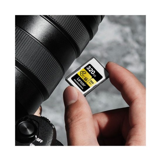 CFexpress™ Type A Card 320GB 900/800MB/s VPG 400 GOLD Series LEXAR CFexpress™ Type A Card 320GB 900/800MB/s VPG 400 GOLD Series LEXAR