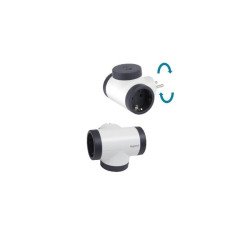 АДАПТОР 2хШУКО+2 USB A+C с ОБРАТНО ВЪРТЕНЕ LEGRAND - БЯЛ/СИВ