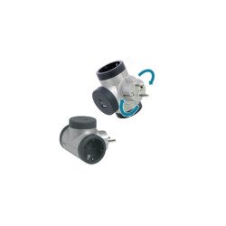 АДАПТОР 2х ШУКО+2 USB A+C  с ОБРАТНО ВЪРТЕНЕ LEGRAND - СИВ/АЛОМИНИЙ