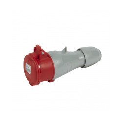 КУПЛУНГ IP44 3P+N+E, 16A 380/415V LEGRAND - СИВ/ЧЕРВЕН