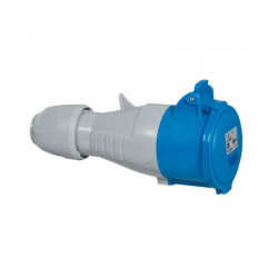 КУПЛУНГ IP44 2P+E, 16A 220V LEGRAND - СИВ/СИН